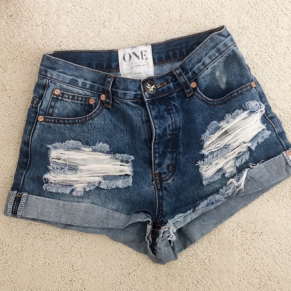 One teaspoon size 24 hawks high waisted shorts! Will ship ASAP